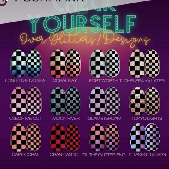 *Retired* Color Street: Check Yourself | Checkerboard Racing Clear Overlay - Picture 8 of 13